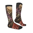 thumbnail image 1 of Daiia Sports Socks Eerie Skull Holding Another Printed Novelty Crew Socks for Men Women Knee High Socks Cotton Socks Soft & Breathable Support Unisex Socks, 1 of 9