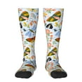 thumbnail image 1 of Daiia Sports Socks Insects and Flowers Printed Novelty Crew Socks for Men Women Knee High Socks Cotton Socks Soft & Breathable Support Unisex Socks, 1 of 9
