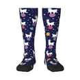 thumbnail image 1 of Daiia Sports Socks Lama in Space Printed Novelty Crew Socks for Men Women Knee High Socks Cotton Socks Soft & Breathable Support Unisex Socks, 1 of 9