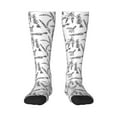 thumbnail image 1 of Daiia Sports Socks Lavender Flowers Printed Novelty Crew Socks for Men Women Knee High Socks Cotton Socks Soft & Breathable Support Unisex Socks, 1 of 9