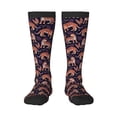 thumbnail image 1 of Daiia Sports Socks Leopard Print Printed Novelty Crew Socks for Men Women Knee High Socks Cotton Socks Soft & Breathable Support Unisex Socks, 1 of 9