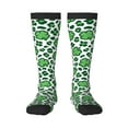 thumbnail image 1 of Daiia Sports Socks Leopard print St. Patrick's Day Printed Novelty Crew Socks for Men Women Knee High Socks Cotton Socks Soft & Breathable Support Unisex Socks, 1 of 9