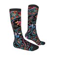 thumbnail image 1 of Daiia Sports Socks Paisley Printed Novelty Crew Socks for Men Women Knee High Socks Cotton Socks Soft & Breathable Support Unisex Socks, 1 of 1