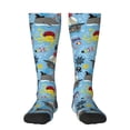 thumbnail image 1 of Daiia Sports Socks Pirate Marine Animals Printed Novelty Crew Socks for Men Women Knee High Socks Cotton Socks Soft & Breathable Support Unisex Socks, 1 of 9