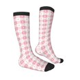 thumbnail image 1 of Daiia Sports Socks Plaid Heart Printed Novelty Crew Socks for Men Women Knee High Socks Cotton Socks Soft & Breathable Support Unisex Socks, 1 of 9