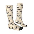 thumbnail image 1 of Daiia Sports Socks Pug Dog Face Printed Novelty Crew Socks for Men Women Knee High Socks Cotton Socks Soft & Breathable Support Unisex Socks, 1 of 9