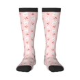 thumbnail image 1 of Daiia Sports Socks Rabbit And Cherry Printed Novelty Crew Socks for Men Women Knee High Socks Cotton Socks Soft & Breathable Support Unisex Socks, 1 of 9