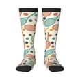 thumbnail image 1 of Daiia Sports Socks Racket and Tennis Ball Printed Novelty Crew Socks for Men Women Knee High Socks Cotton Socks Soft & Breathable Support Unisex Socks, 1 of 9
