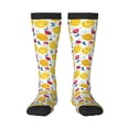 thumbnail image 1 of Daiia Sports Socks Strawberry Lemon Printed Novelty Crew Socks for Men Women Knee High Socks Cotton Socks Soft & Breathable Support Unisex Socks, 1 of 9