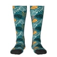 thumbnail image 1 of Daiia Sports Socks Tropical Leaves Printed Novelty Crew Socks for Men Women Knee High Socks Cotton Socks Soft & Breathable Support Unisex Socks, 1 of 9