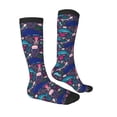 thumbnail image 1 of Daiia Sports Socks Underwater Animals Printed Novelty Crew Socks for Men Women Knee High Socks Cotton Socks Soft & Breathable Support Unisex Socks, 1 of 9