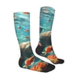 thumbnail image 1 of Daiia Sports Socks Underwater Swimming Guinea Pig Printed Novelty Crew Socks for Men Women Knee High Socks Cotton Socks Soft & Breathable Support Unisex Socks, 1 of 9