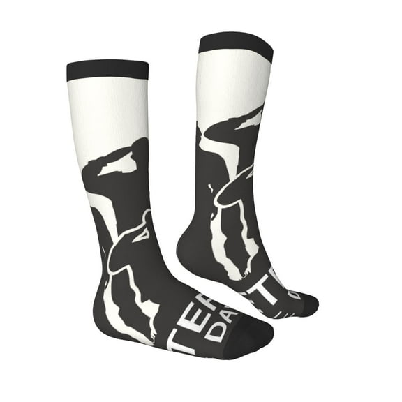 Daiia Sports Socks Veterans Day Printed Novelty Crew Socks for Men Women Knee High Socks Cotton Socks Soft & Breathable Support Unisex Socks