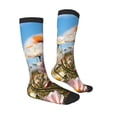 thumbnail image 1 of Daiia Sports Socks Vibrant Field Of Blossoms Printed Novelty Crew Socks for Men Women Knee High Socks Cotton Socks Soft & Breathable Support Unisex Socks, 1 of 9