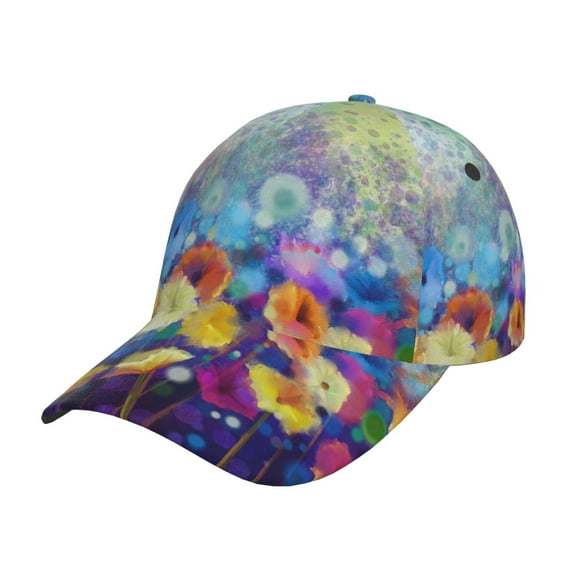 Daiia Spring Flower Seasonal print Baseball Cap Men Women Golf Dad Hat Adjustable Original Classic Low Profile Hat Unconstructed Plain Cap