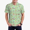 thumbnail image 1 of Daiia Spring Gnomes Pattern Men’s Polo Shirts,Solid Deck Shirt,Classic Fit, Breathable Cotton Polo for Casual and Sport Wear-Small, 1 of 7