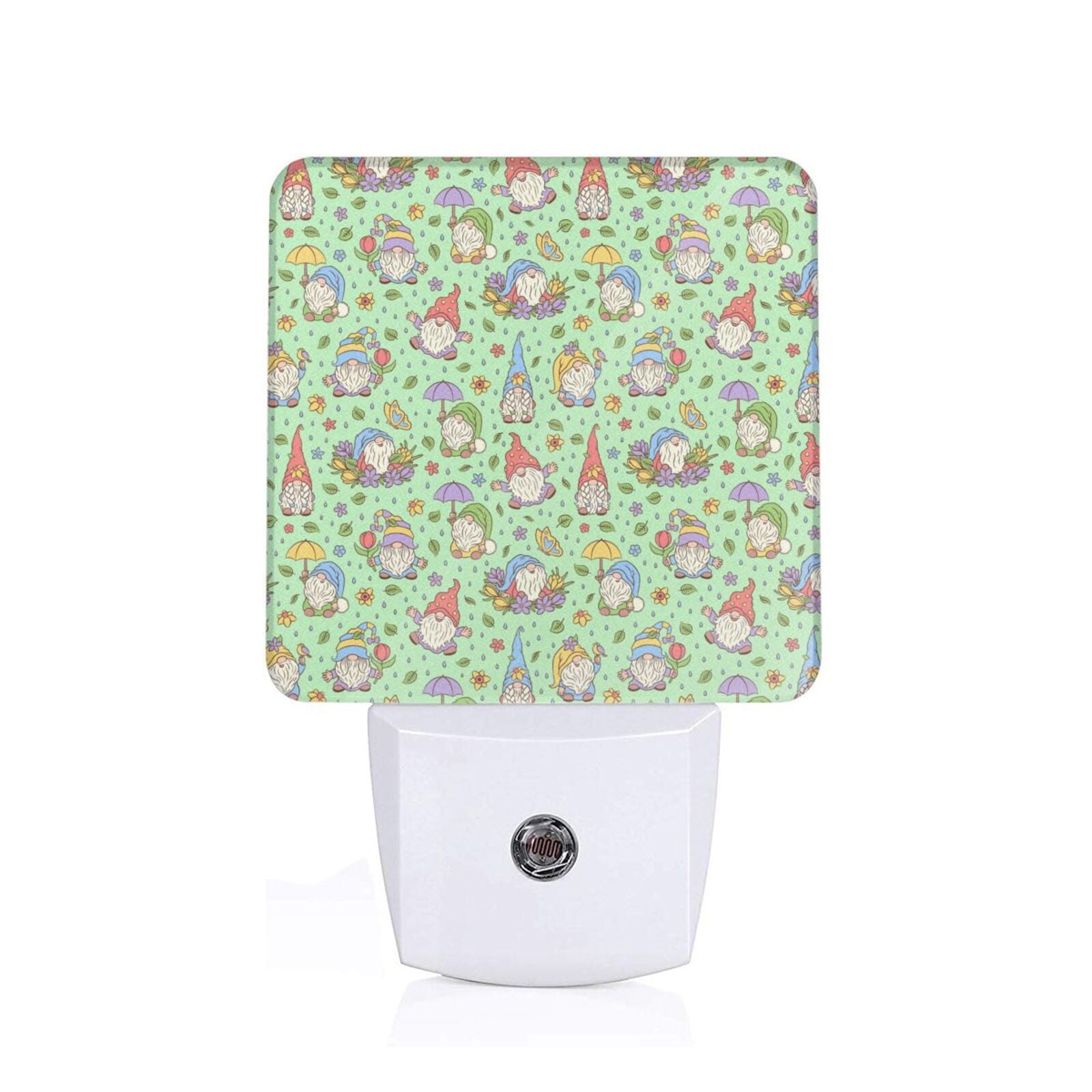 Daiia Spring Gnomes Pattern Plugin LED Backlit Night Light with Motion