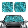 thumbnail image 1 of Daiia Square Glass Mosaic 2PCS Car Windshield Sun Shade, Foldable Sun Shield for Car Front Window, Auto Sun Blocker Visor Protector Universal for Truck SUV Pickup-Large, 1 of 7