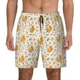 thumbnail image 1 of Daiia Squirrel And Leaves Mens Swim Trunks Swim Shorts Quick Dry Swim Shorts with Mesh Lining Pockets-Small, 1 of 9
