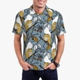 thumbnail image 1 of Daiia Squirrel And Leaves Pattern Men’s Polo Shirts,Solid Deck Shirt,Classic Fit, Breathable Cotton Polo for Casual and Sport Wear-Small, 1 of 9