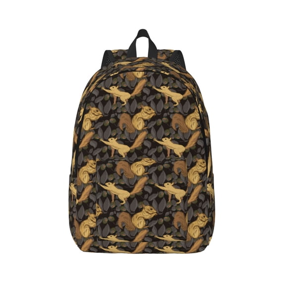 Daiia Squirrel Gathering Nuts Vintage Canvas Backpack for Men and Women ,Hiking Backpack,Travel Laptop Bag for School,Large Capacity Backpack