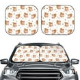 thumbnail image 1 of Daiia Squirrel Giving A Gift 2PCS Car Windshield Sun Shade, Foldable Sun Shield for Car Front Window, Auto Sun Blocker Visor Protector Universal for Truck SUV Pickup-Medium, 1 of 7
