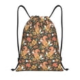 thumbnail image 1 of Daiia Squirrel Mushroom Yellow Flower Pattern Drawstring Backpack, Gym Bag, Lightweight Backpack, Water-Resistant Bag Travel Sports Backpack, Fitness Bag, Yoga Bag-Medium, 1 of 6