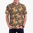 thumbnail image 1 of Daiia Squirrel Mushroom Yellow Flower Pattern Men’s Polo Shirts,Solid Deck Shirt,Classic Fit, Breathable Cotton Polo for Casual and Sport Wear-XX-Large, 1 of 7
