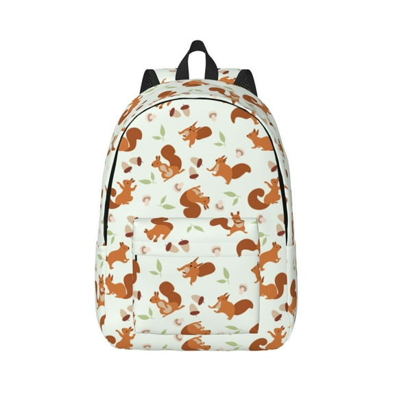 Daiia Squirrel Playing Vintage Canvas Backpack for Men and Women ,Hiking Backpack,Travel Laptop Bag for School,Large Capacity Backpack