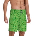 thumbnail image 1 of Daiia St Patrick's Day Mens Woven Stretch Pajama Short,Short Pajama Pants-Large, 1 of 9