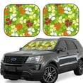 thumbnail image 1 of Daiia St. Patrick's Day3 2PCS Car Windshield Sun Shade, Foldable Sun Shield for Car Front Window, Auto Sun Blocker Visor Protector Universal for Truck SUV Pickup-Small, 1 of 7
