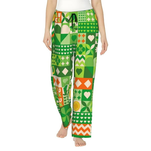 Daiia St Patrick's Day6 Women's Sleep Pant with Pockets and Drawstring,Pajama Pants-Large