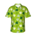 thumbnail image 1 of Daiia St Patrick's Day7 Hawaiian Shirt for Men Gentle Cotton Regular Short Sleeve Casual-Large, 1 of 9