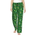 thumbnail image 1 of Daiia St. Patrick's day Pattern Women's Sleep Pant with Pockets and Drawstring,Pajama Pants-Large, 1 of 6