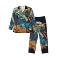 thumbnail image 1 of Daiia Stained Glass Eagle USA for Men's Long-Sleeved Pajama Set – Soft & Comfortable Sleepwear Button-Up Pajamas Cozy Lounge Wear-, 1 of 7