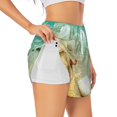 thumbnail image 1 of Daiia Starfish And Seashell On The Beach Pattern Women's 2 in 1 Running Shorts - Lightweight Athletic Workout Gym Yoga Shorts Liner with Phone Pockets-Small, 1 of 7