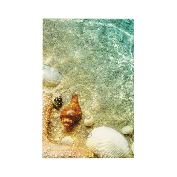 Daiia Starfish And Seashell Pattern Decorator Wall Plate Child Safe Outlet Cover, Switch and Outlet Covers,Size 1-Gang 5.0" x3.0" , Polycarbonate Thermoplastic-Style V