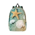 thumbnail image 1 of Daiia Starfish And Seashell Vintage Canvas Backpack for Men and Women ,Hiking Backpack,Travel Laptop Bag for School,Large Capacity Backpack, 1 of 8