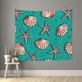 thumbnail image 1 of Daiia Starfish and Shell Pattern Tapestry 60x51 Inches Wall Hanging Tapestry Artistic Wall Hanging Bedroom Wall Decor Living Room Tapestry Dorm Room Decor, 1 of 9