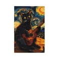 thumbnail image 1 of Daiia Starry Night Cat Guitarist Pattern Decorator Wall Plate Child Safe Outlet Cover, Switch and Outlet Covers,Size 1-Gang 5.0" x3.0" , Polycarbonate Thermoplastic-Style V, 1 of 6