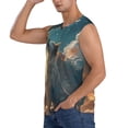 thumbnail image 1 of Daiia Starry Sky Cloud Wolf Printed Men's Tank Tops,Casual Soft Sleeveless Gym Muscle Shirts Bodybuilding Tee-Small, 1 of 8
