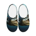 thumbnail image 1 of Daiia Starry Sky Colorful Crocodile Print Women’s Fuzzy Slippers Memory Foam Lightweight House Shoes Cozy Loafer Flannel House Shoes-40/41, 1 of 7