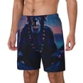 thumbnail image 1 of Daiia Starry Sky Meditating Chimpanzees Mens Swim Trunks Swim Shorts Quick Dry Swim Shorts with Mesh Lining Pockets-3X-Large, 1 of 9