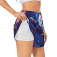 thumbnail image 1 of Daiia Starry Sky Turtle Pattern Women's 2 in 1 Running Shorts - Lightweight Athletic Workout Gym Yoga Shorts Liner with Phone Pockets-XX-Large, 1 of 7