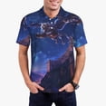 thumbnail image 1 of Daiia Starry Sky Wall Flying Tiger Pattern Men’s Polo Shirts,Solid Deck Shirt,Classic Fit, Breathable Cotton Polo for Casual and Sport Wear-XX-Large, 1 of 7