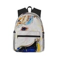 thumbnail image 1 of Daiia Starry White Horse School Backpack for Men Women, Unisex Large Waterproof Bookbag Schoolbag Casual Daypack for High School/College/Teens/Travel/Work Black, 1 of 8