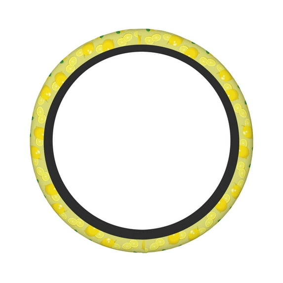 Daiia Steering Wheel Covers Bright Lemons Elastic Skidproof Steering Wheel Protective Cover Case Steering Wheel Protector Comfortable Protective Case For Suv Sedan Decor