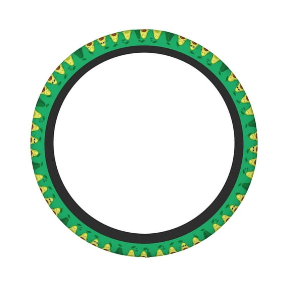 Daiia Steering Wheel Covers Cartoon Fruit 1 Elastic Skidproof Steering Wheel Protective Cover Case Steering Wheel Protector Comfortable Protective Case For Suv Sedan Decor