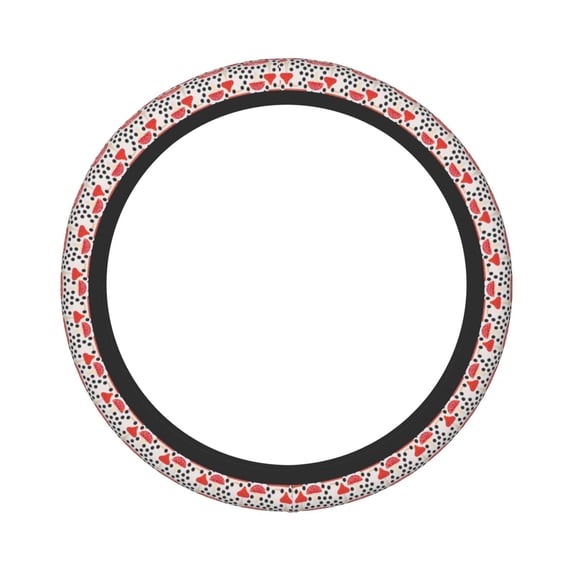 Daiia Steering Wheel Covers Forest Mushrooms Elastic Skidproof Steering Wheel Protective Cover Case Steering Wheel Protector Comfortable Protective Case For Suv Sedan Decor