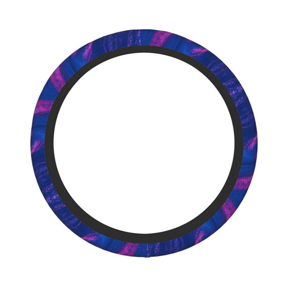 Daiia Steering Wheel Covers Neon Gradient Blue Elastic Skidproof Steering Wheel Protective Cover Case Steering Wheel Protector Comfortable Protective Case For Suv Sedan Decor